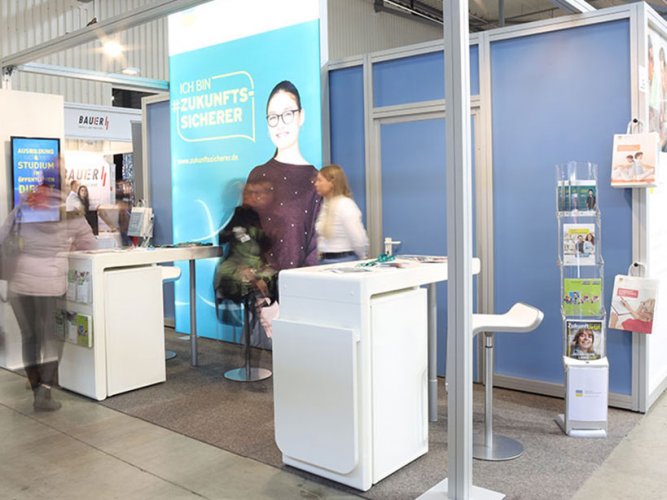 Messestand der Deutschen Rentenversicherung Mitteldeutschland